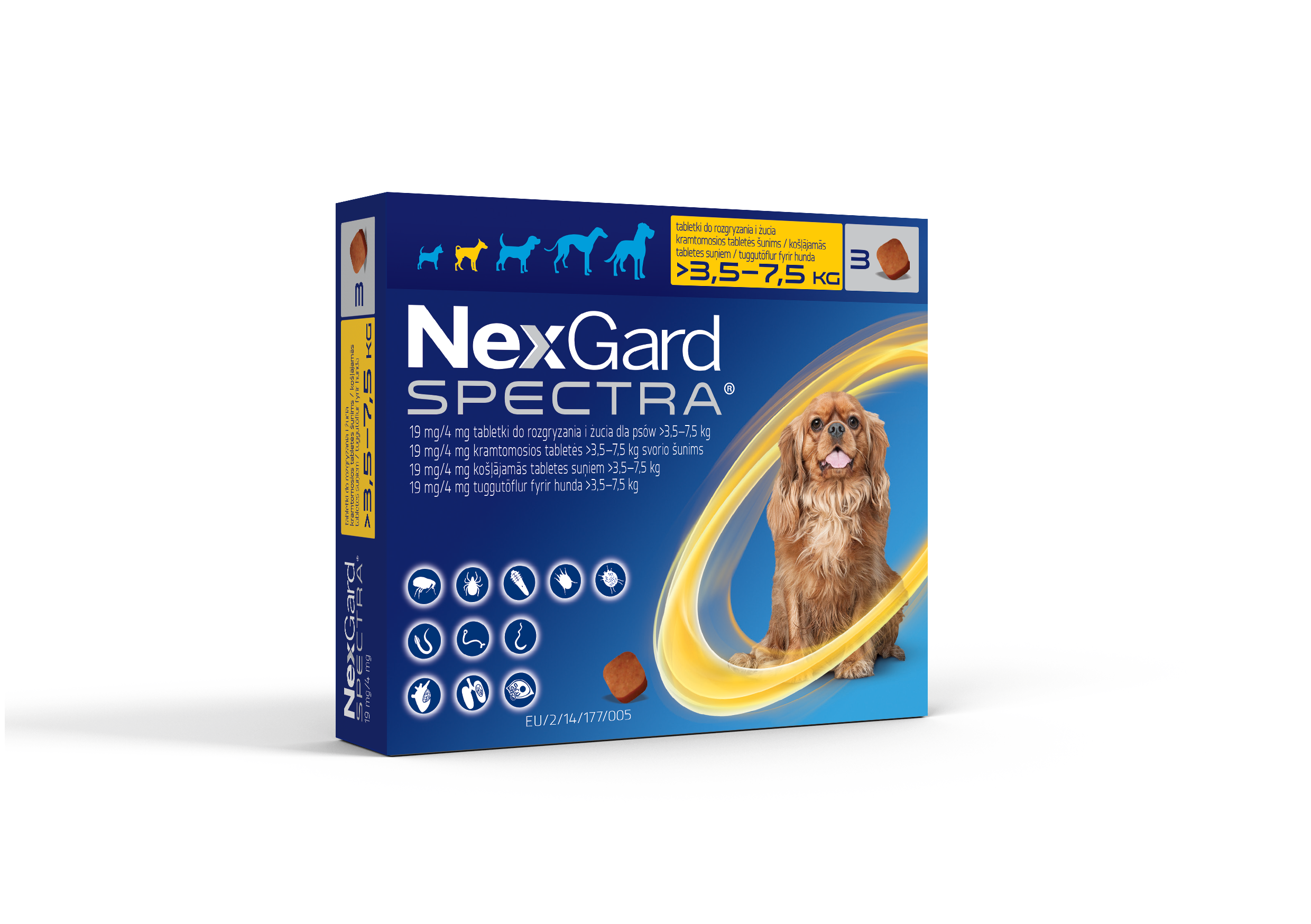 NEXGARD SPECTRA PIES _3,5-7,5KG S 3TABL. DO ŻUCIA