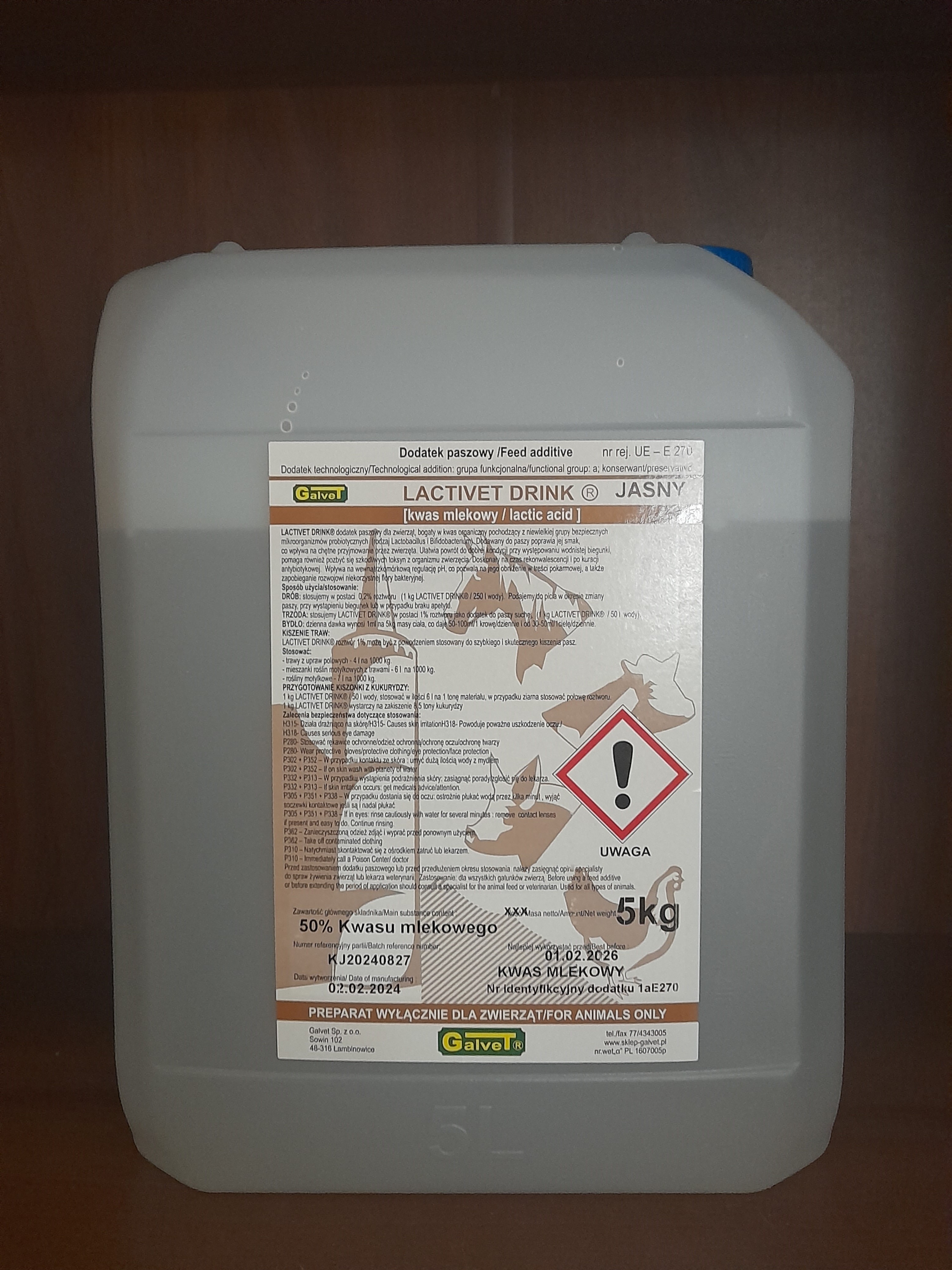 KWAS MLEKOWY JASNY E270 50% 5 kg