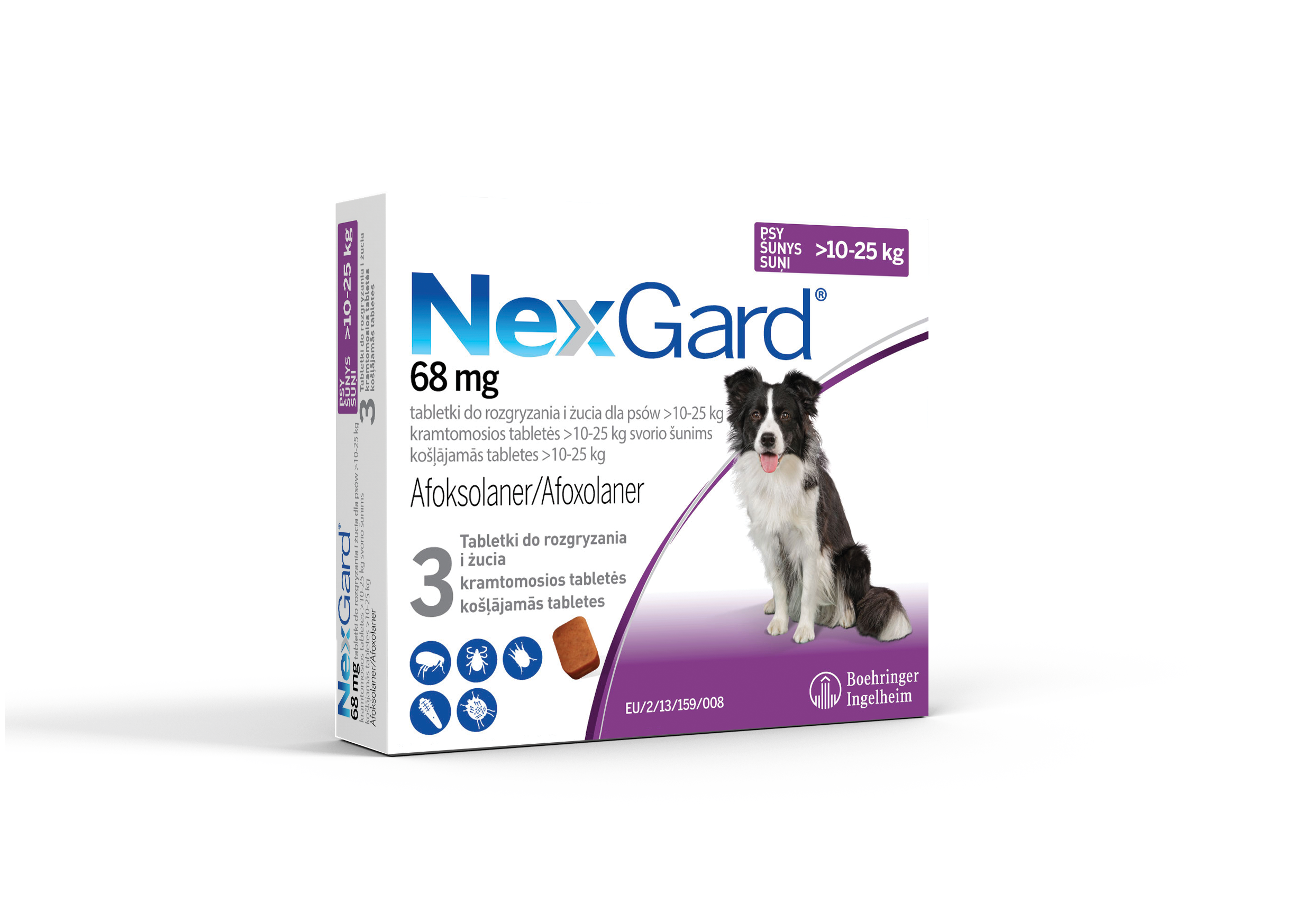 NEXGARD PIES 10-25KG L 68MG _3TABL.