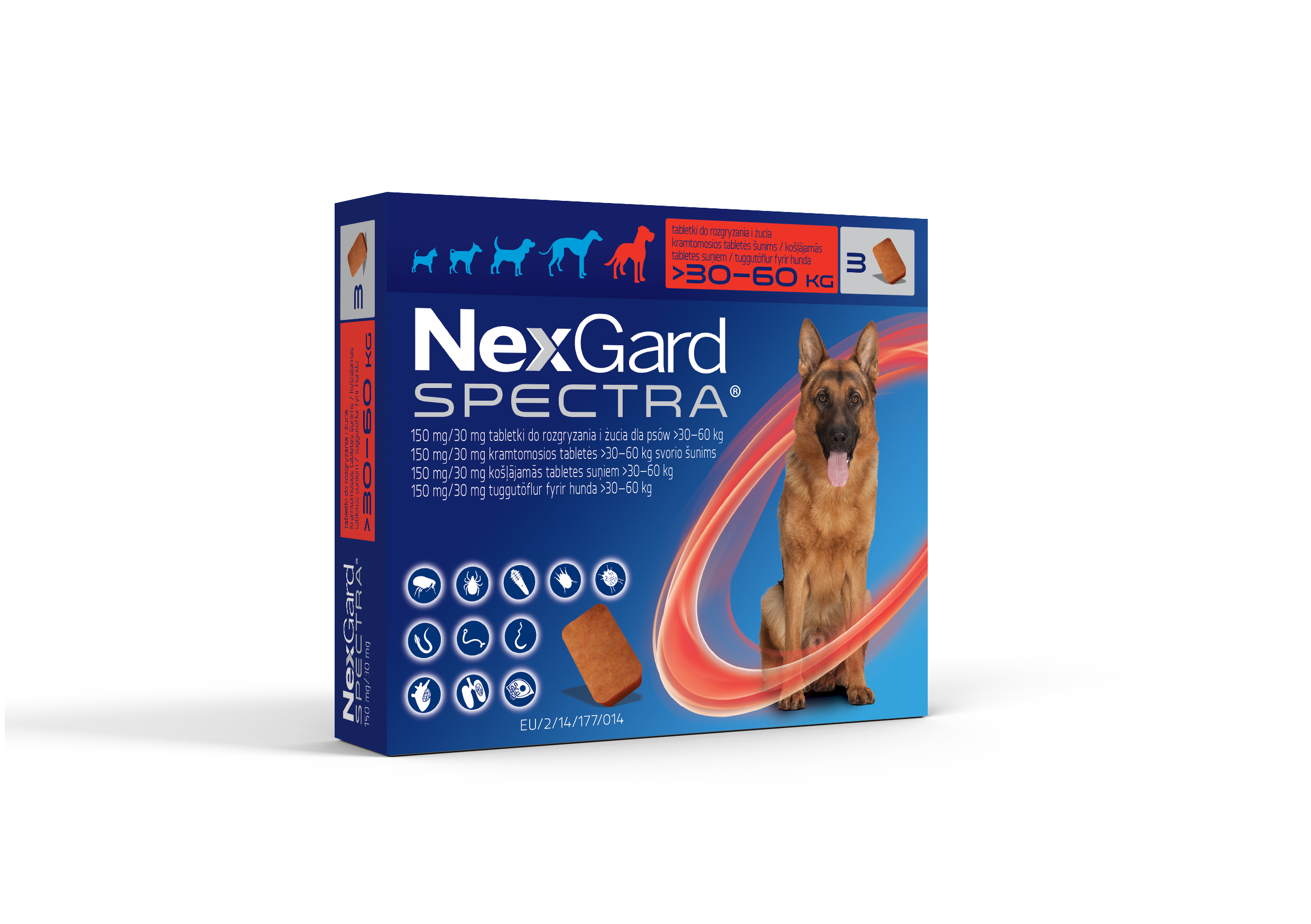 NEXGARD SPECTRA PIES 30-60KG XL 3TABL. DO ŻUCIA