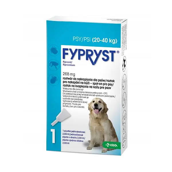 FYPRYST 268MG/2,68ML SPOT-ON 1 PIP. PSY 20-40 KG