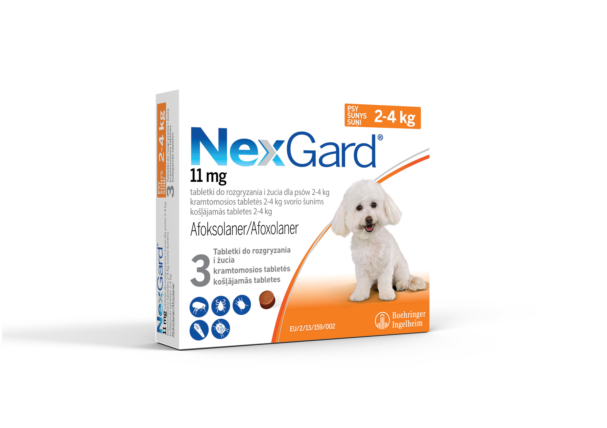 NEXGARD PIES _2-4KG S 11MG _3TABL.