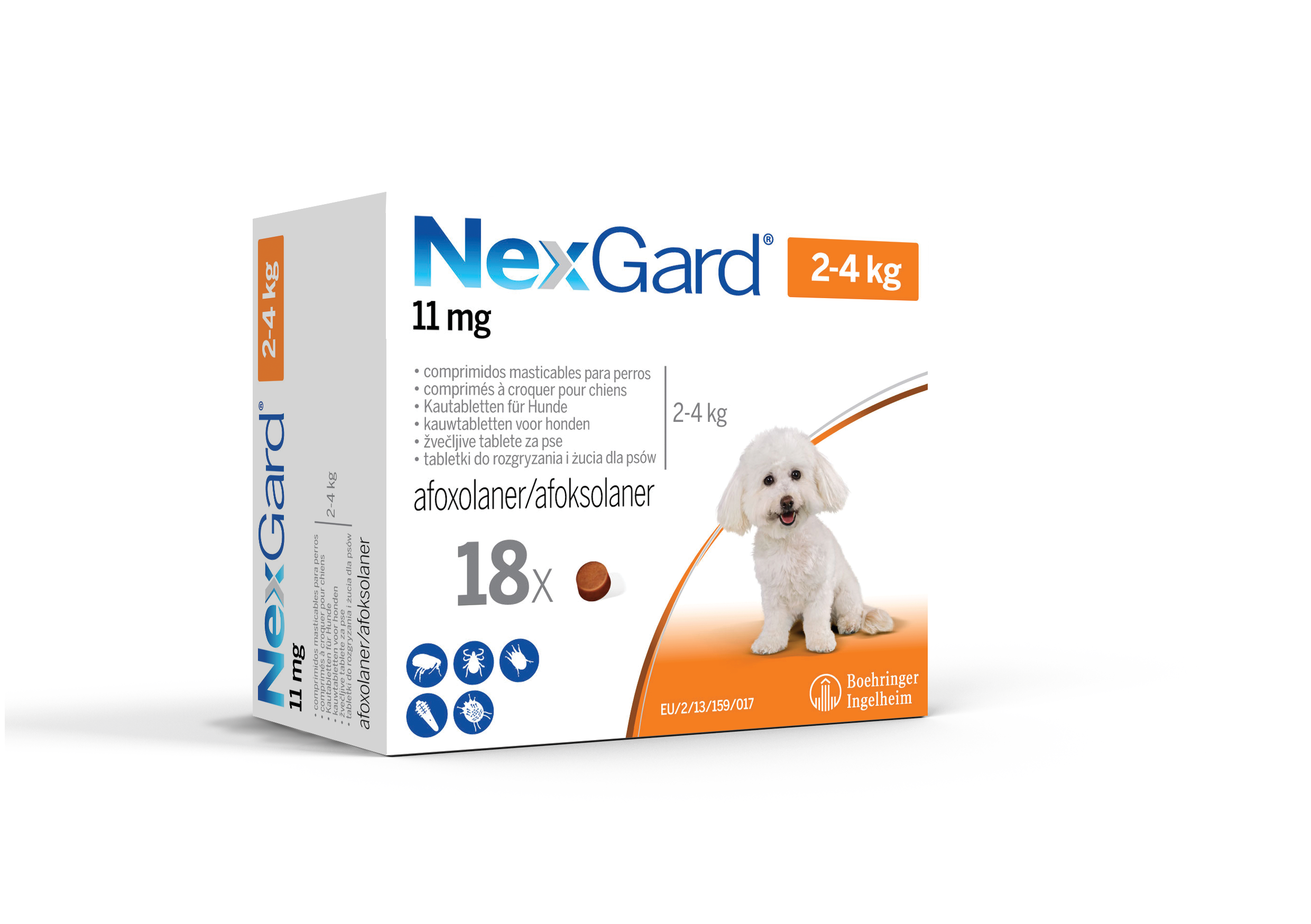 NEXGARD PIES _2-4KG S 11MG 18TABL.