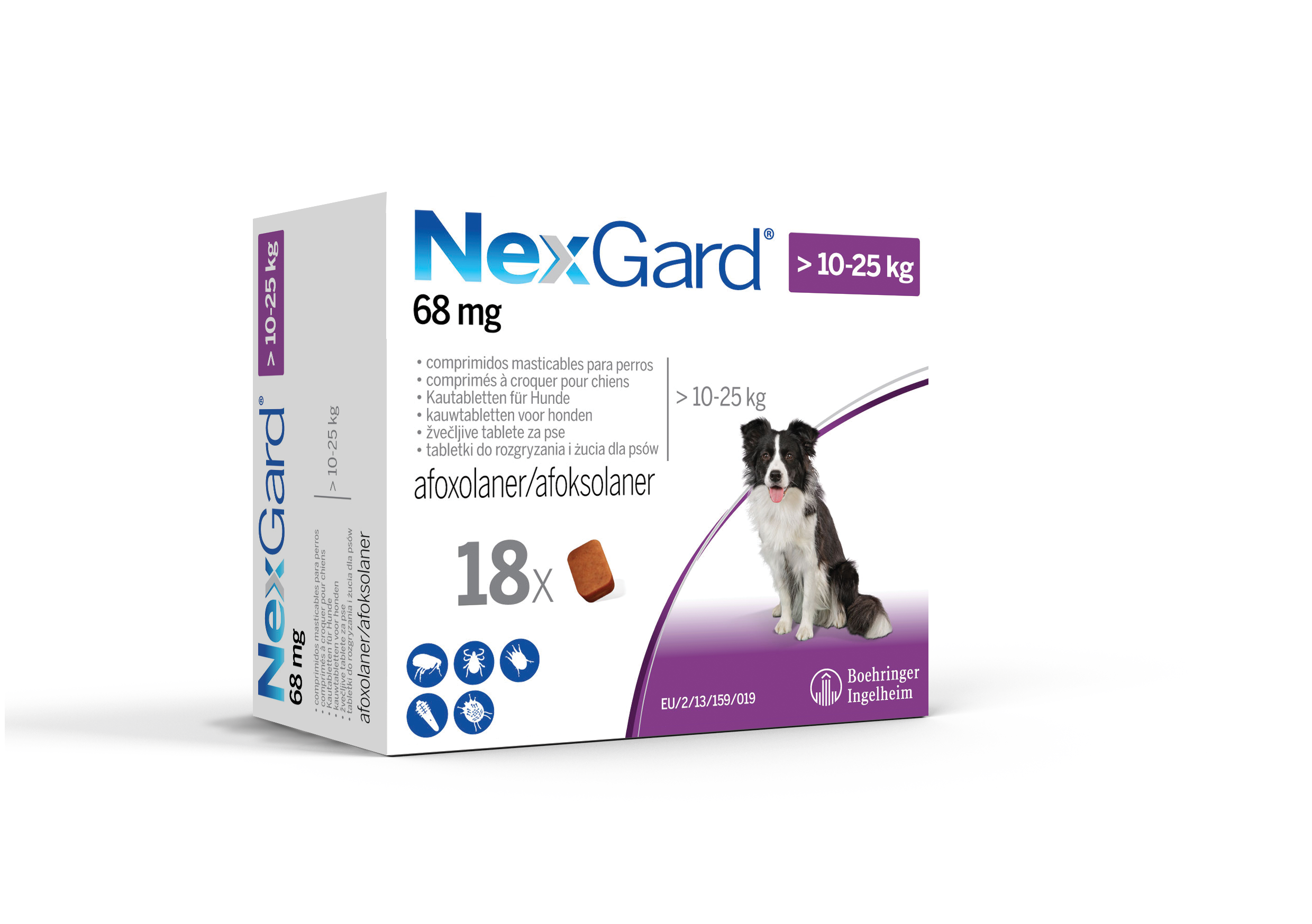 NEXGARD PIES 10-25KG L 68MG 18TABL.